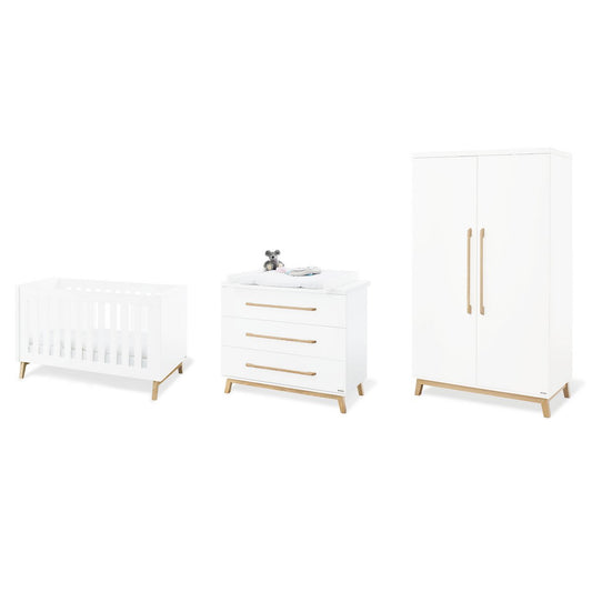 Babykamer Riva: ledikant, commode, kledingkast