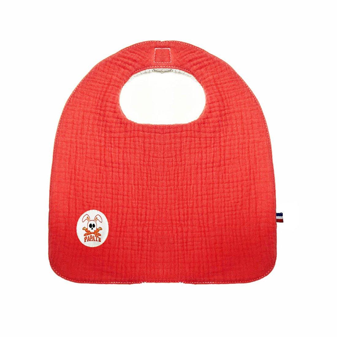 Slabbetje van biologisch katoen - rood - FamilyStuff