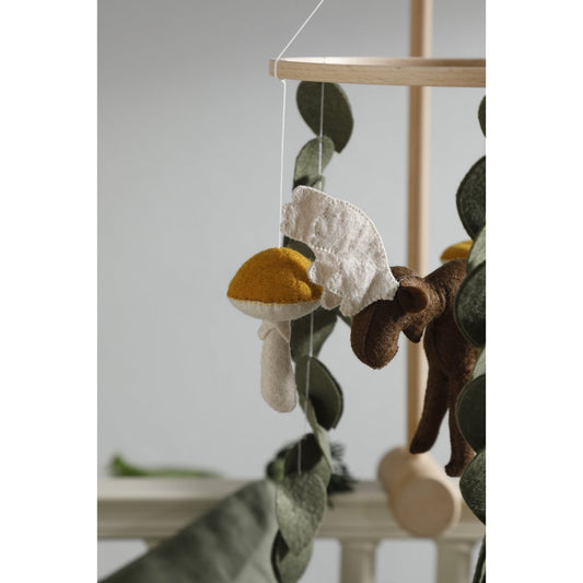 Ren Hirsch Babymobiel – handgemaakt van vilt en hout