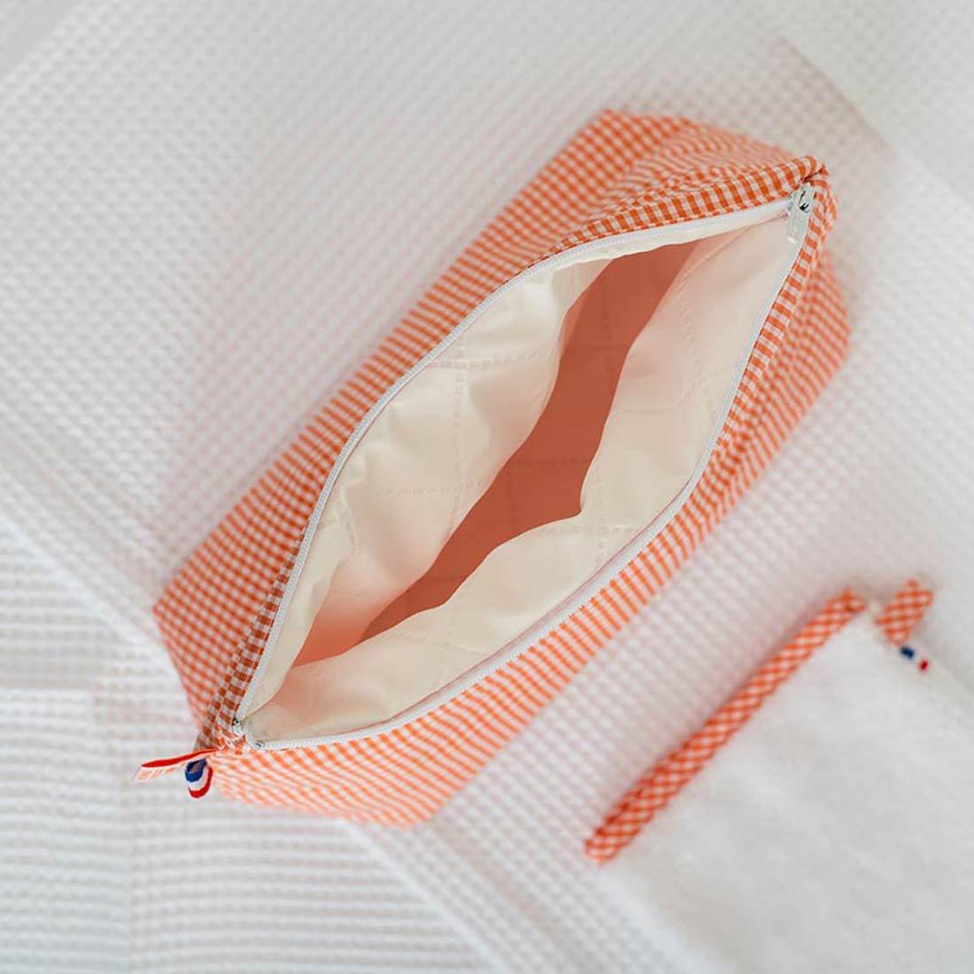 Gingham toilettas van biologisch katoen - FamilyStuff