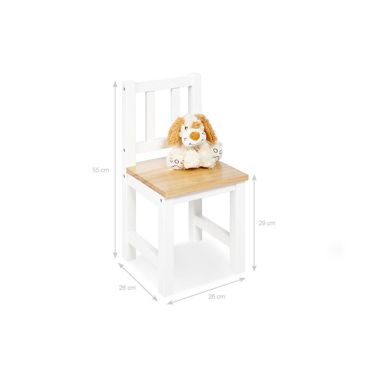 Kinderstoel Fenna - wit/naturel - FamilyStuff