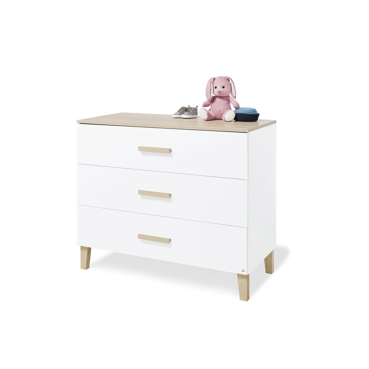 Babykamer Set Lumi - 3 - delig: Ledikant, Brede Commode & Grote Kledingkast - FamilyStuff