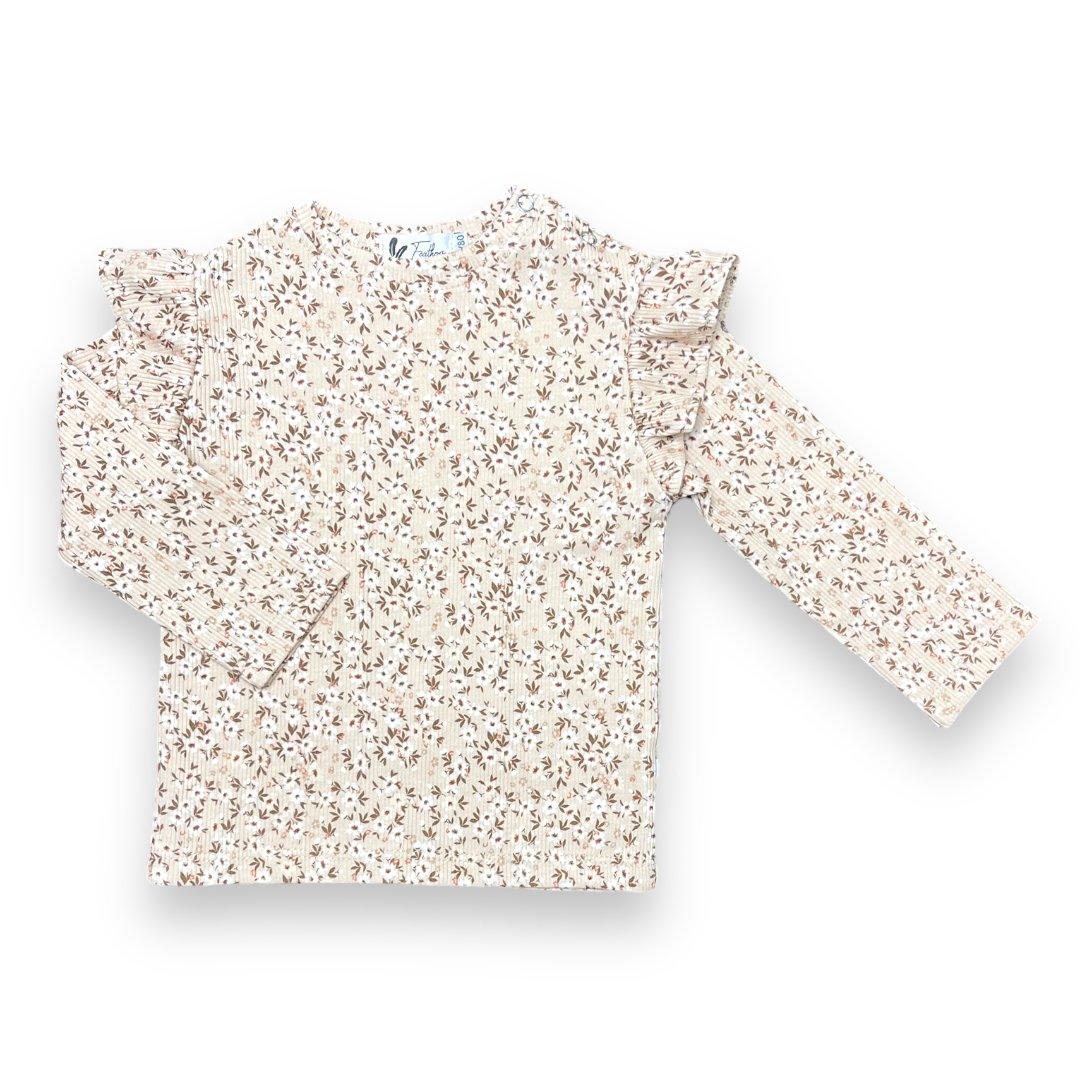 Babyshirtje met lange mouwen - bloemen - FamilyStuff