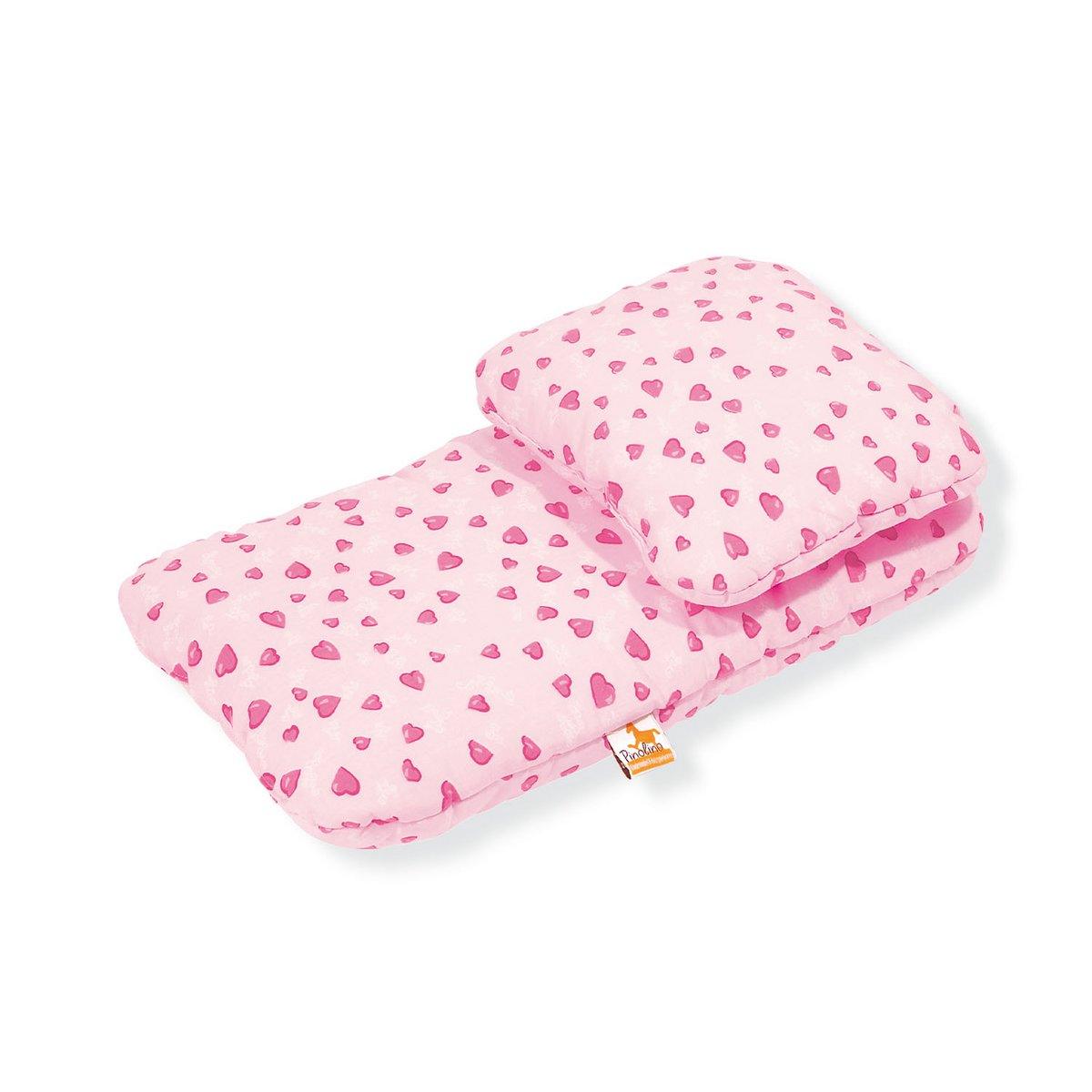 Beddengoedset voor poppenwagen roze, 2 delig - FamilyStuff