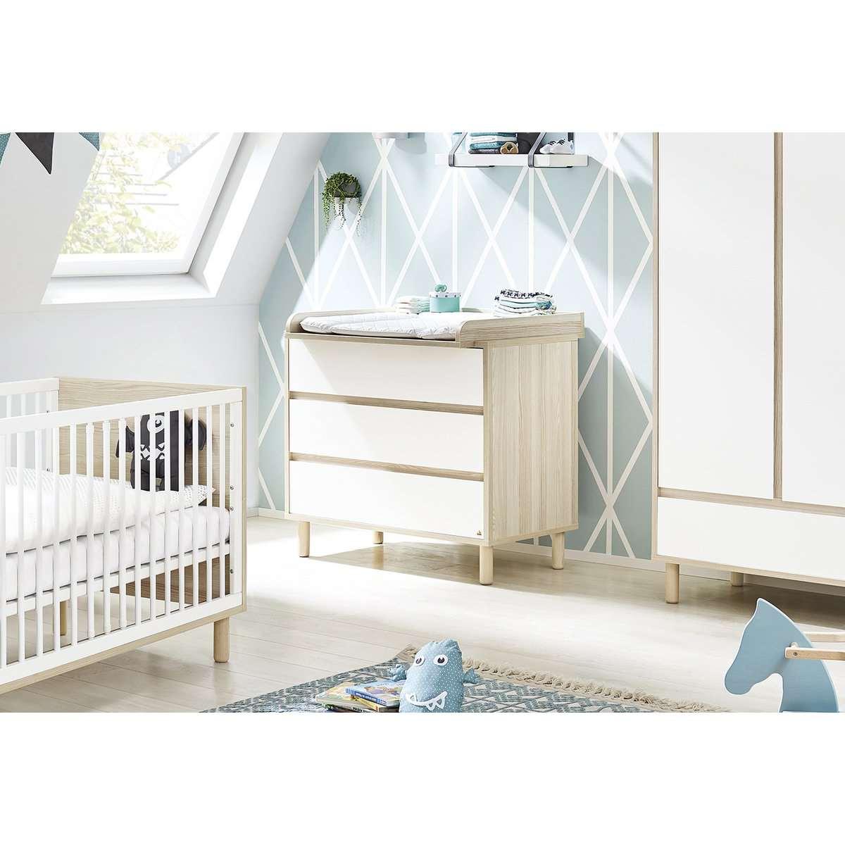 Commode Flow - wit met hout - FamilyStuff