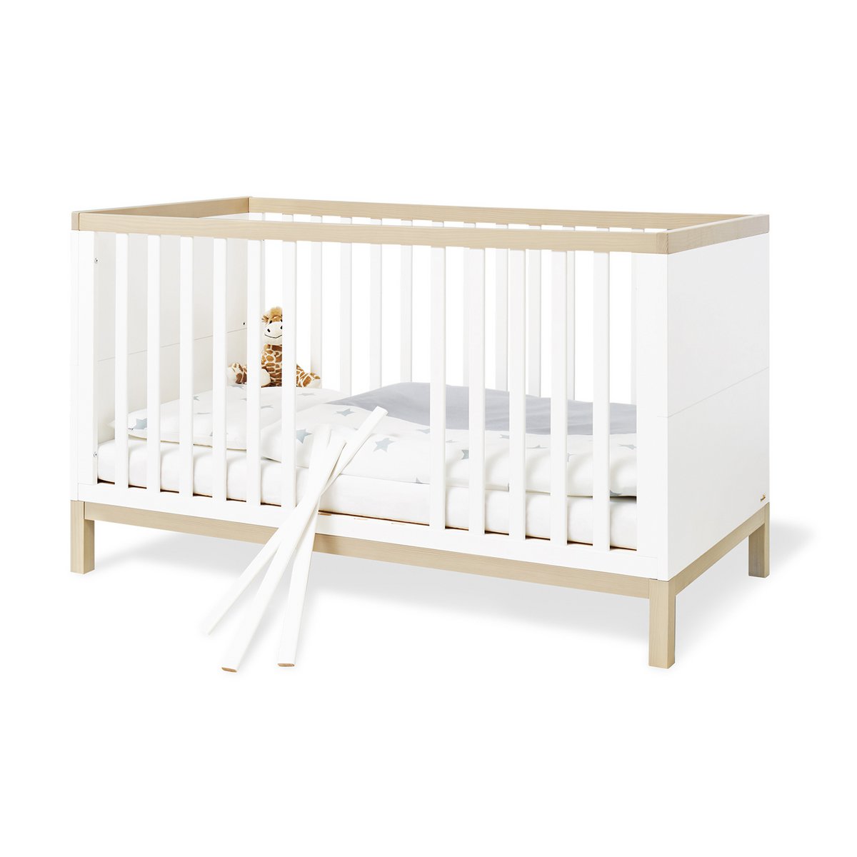 Complete babykamer set Light breed groot - Wit met ledikant, commode & kledingkast - FamilyStuff