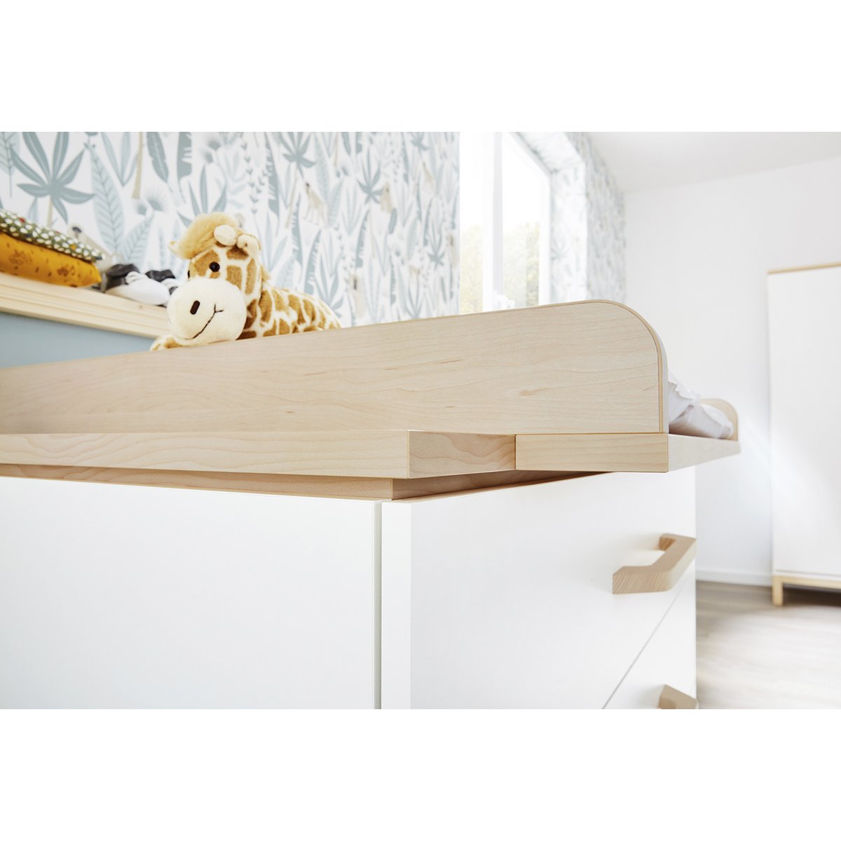 Complete babykamer set Light breed groot - Wit met ledikant, commode & kledingkast - FamilyStuff