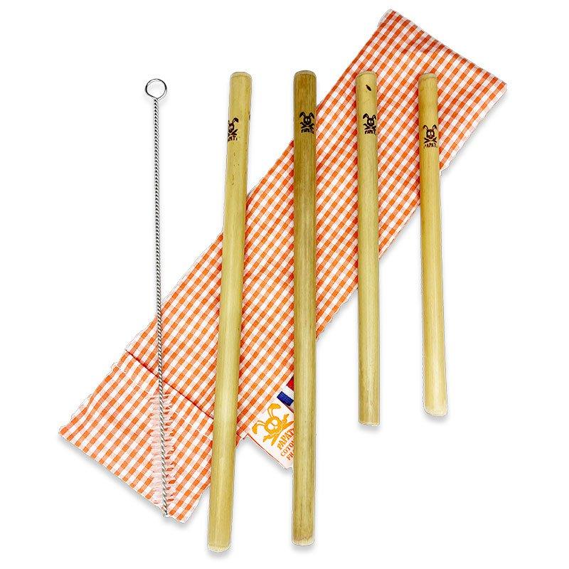 Herbruikbare bamboe rietjes - FamilyStuff