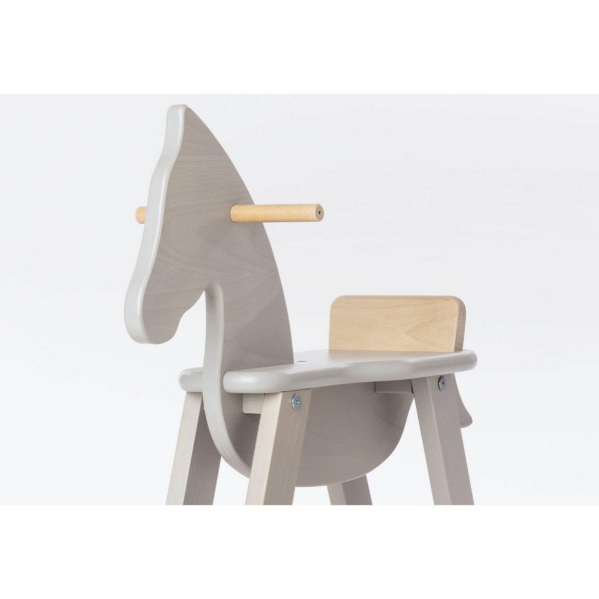 Hobbelpaard - grijs/hout - FamilyStuff