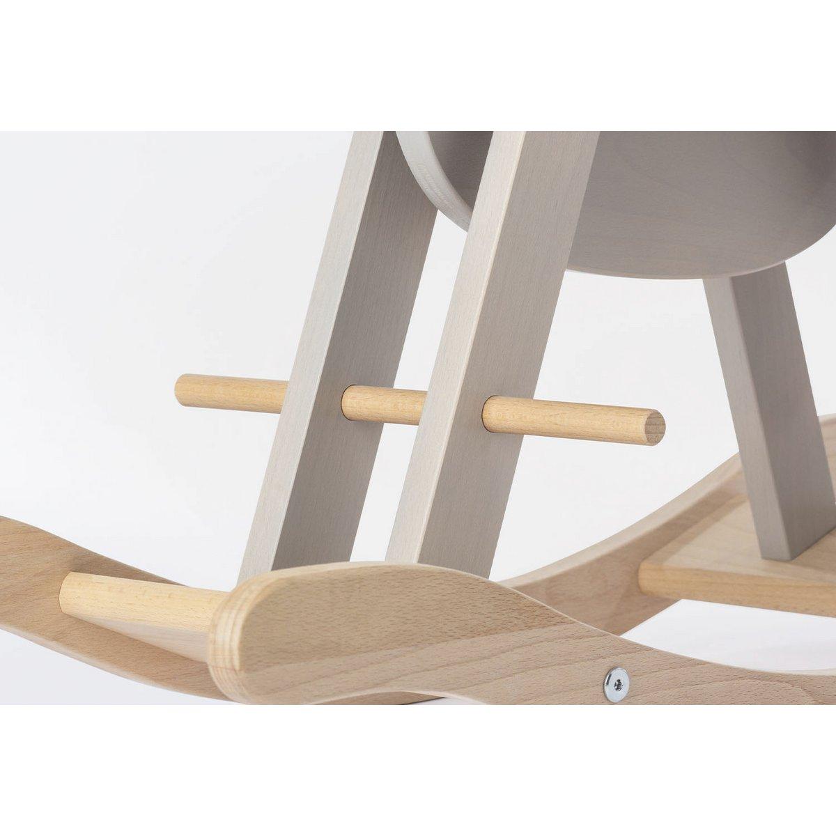 Hobbelpaard - grijs/hout - FamilyStuff