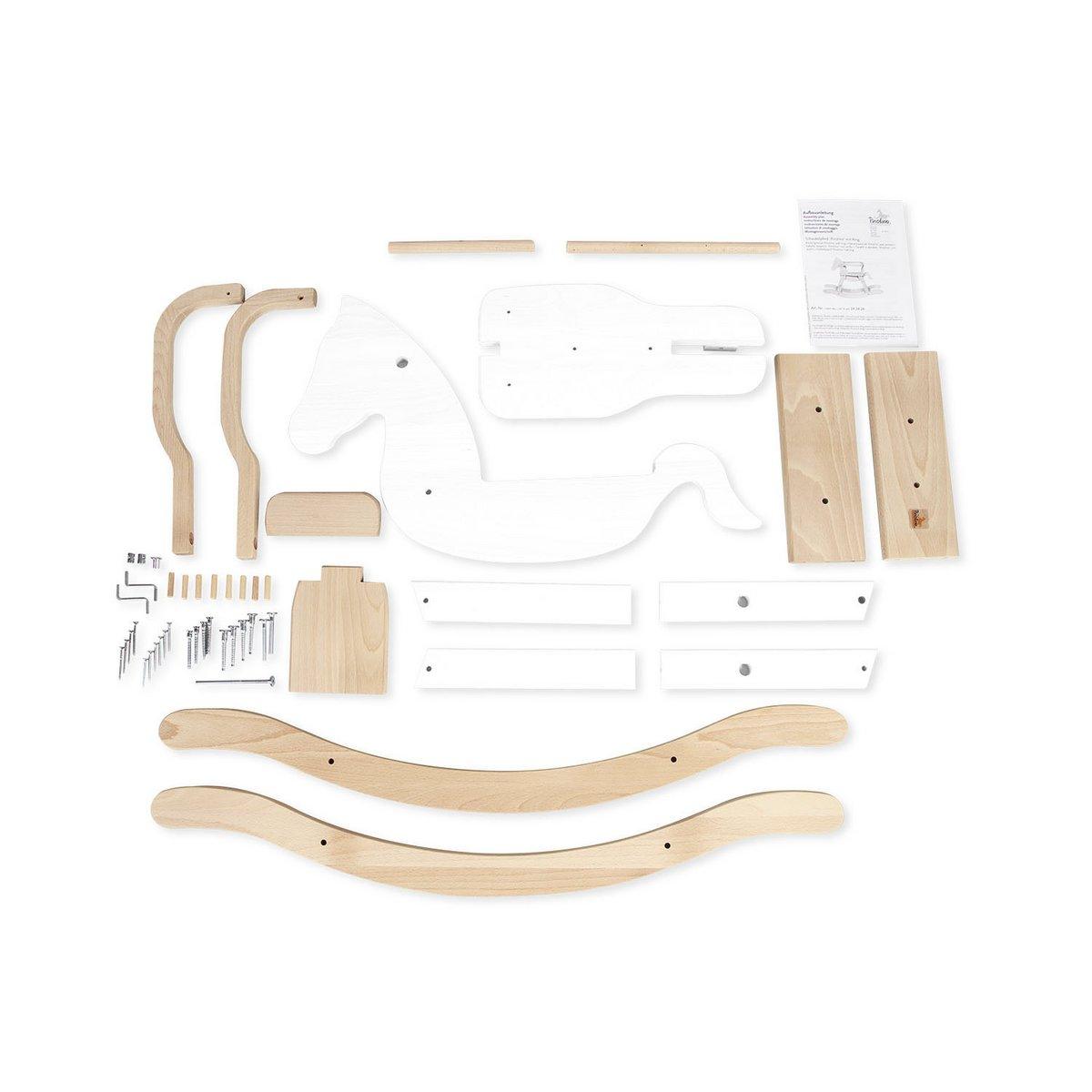 Hobbelpaard - wit/naturel - FamilyStuff