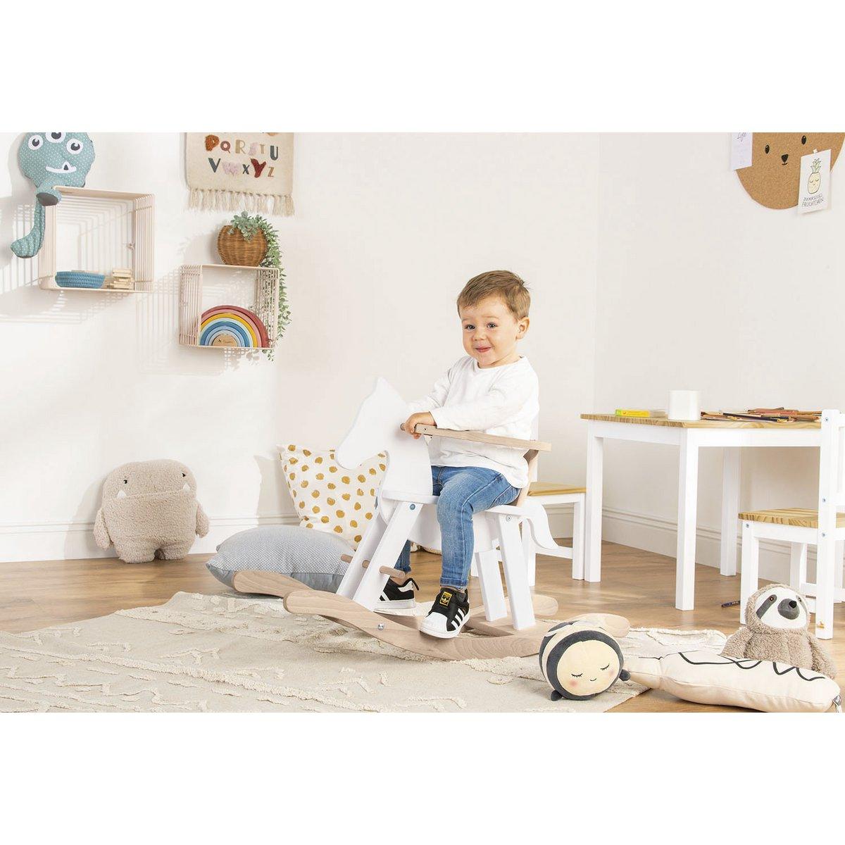 Hobbelpaard - wit/naturel - FamilyStuff