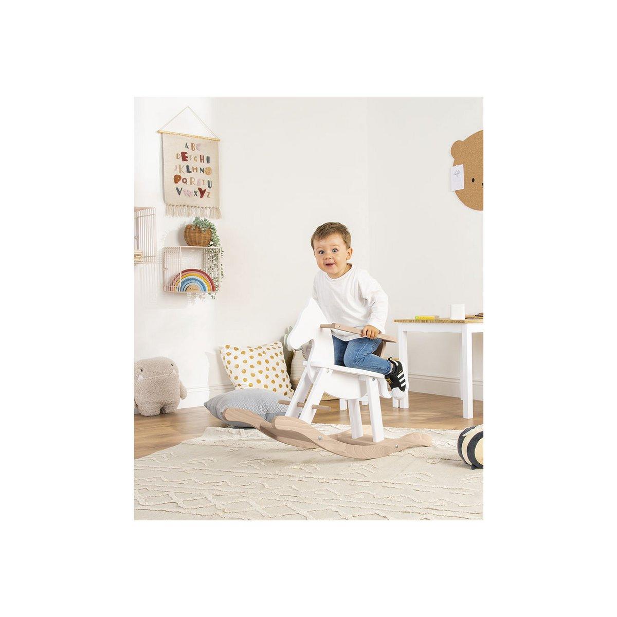 Hobbelpaard - wit/naturel - FamilyStuff
