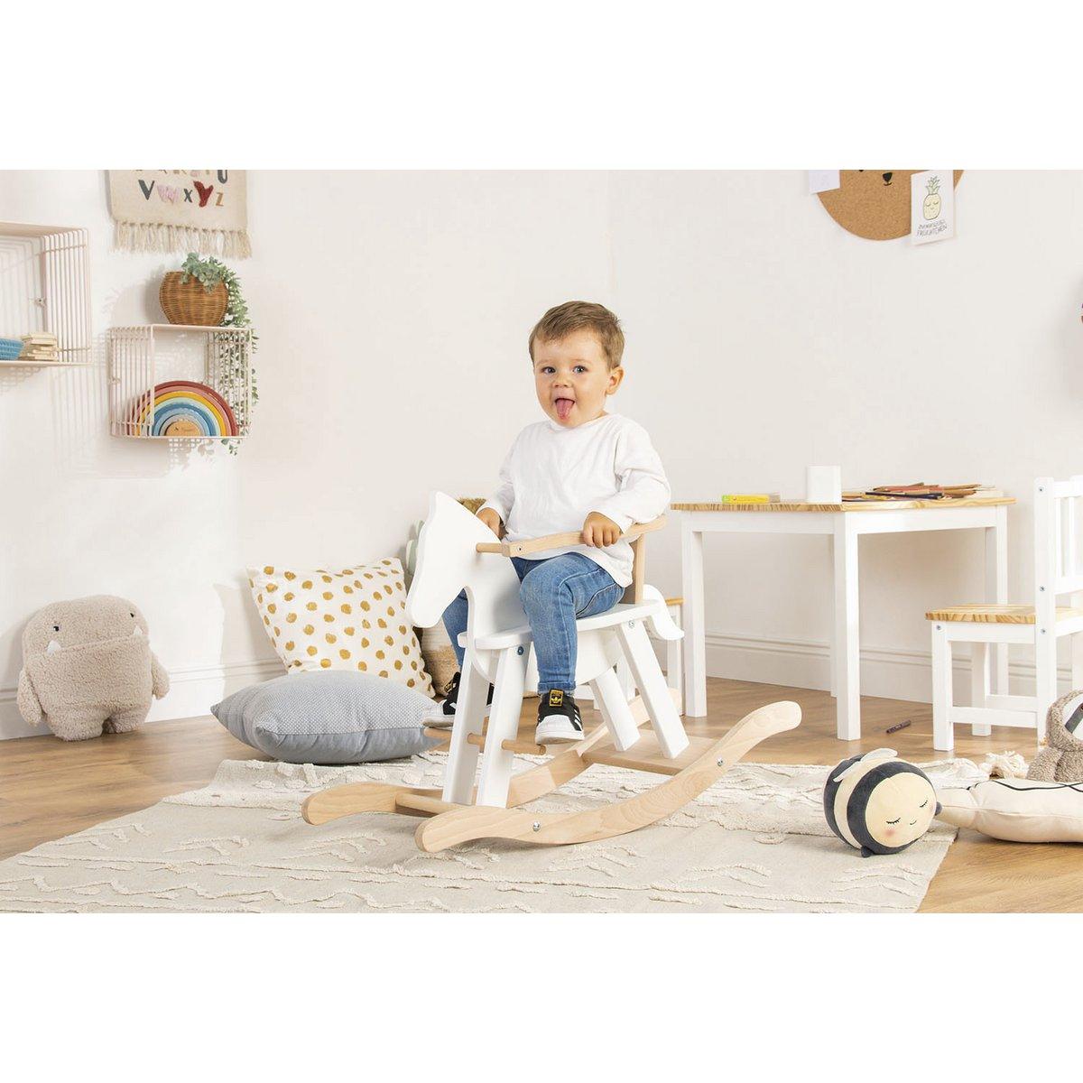 Hobbelpaard - wit/naturel - FamilyStuff