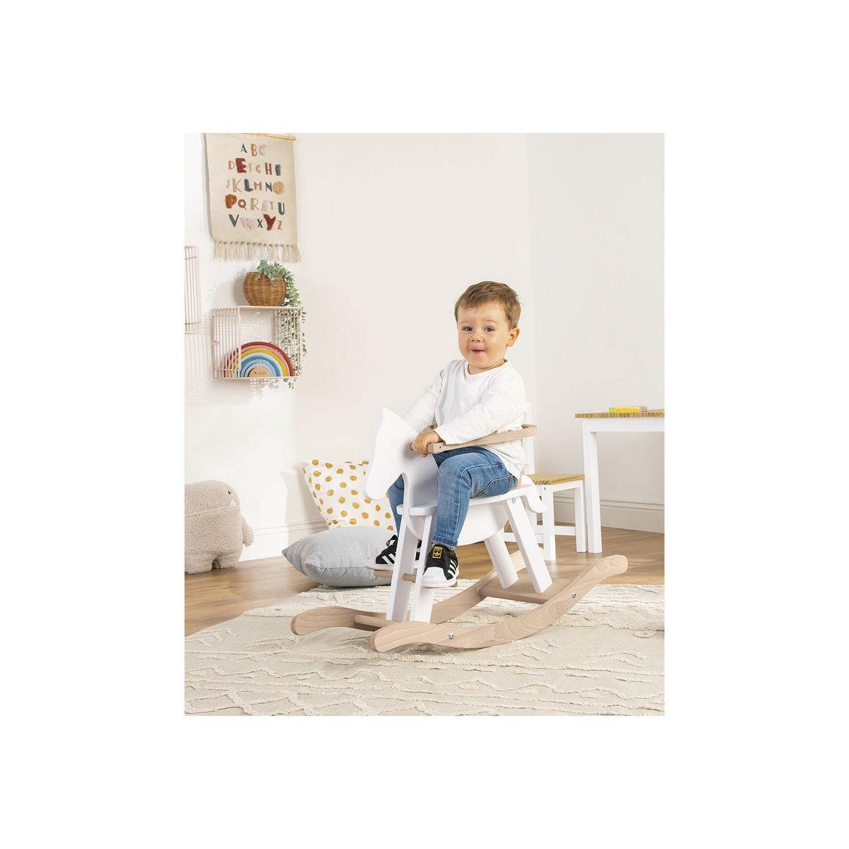 Hobbelpaard - wit/naturel - FamilyStuff