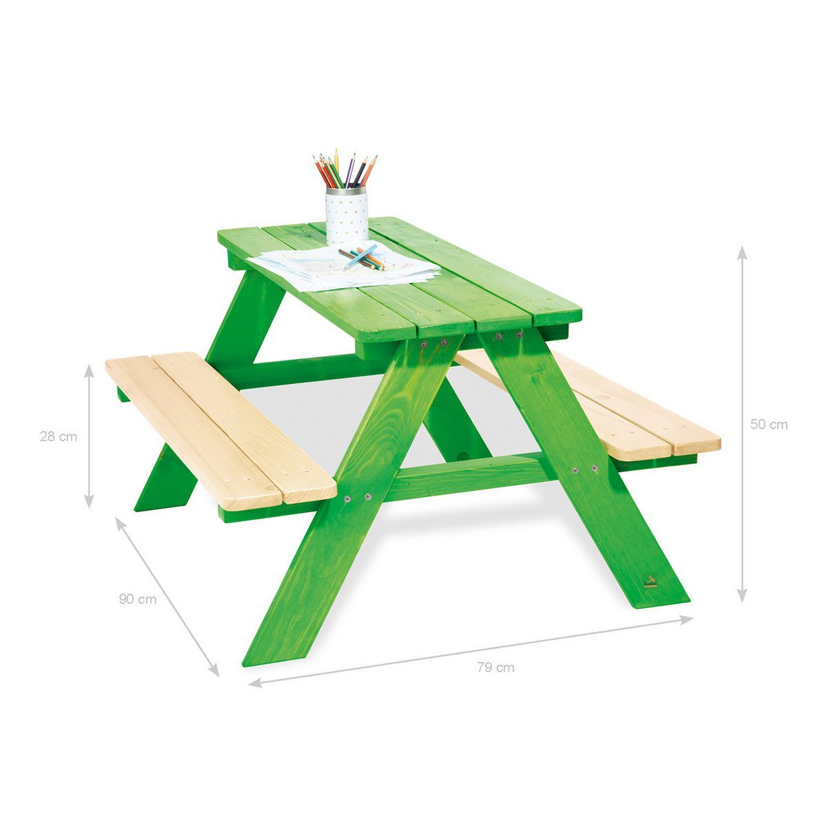 Houten Picknicktafel voor Kinderen – Nicki 4 - zits Groen - FamilyStuff