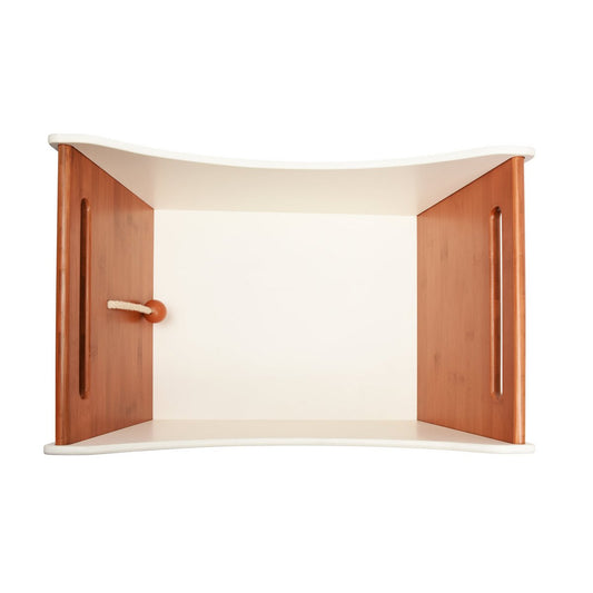 Kinderfeets 2 - in - 1 houten Toy Box wit - FamilyStuff