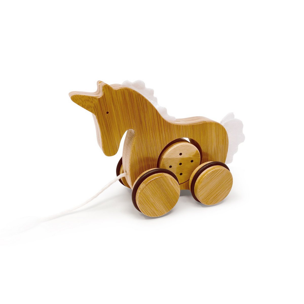 Kinderfeets bamboe trekfiguur Eenhoorn op=op - FamilyStuff