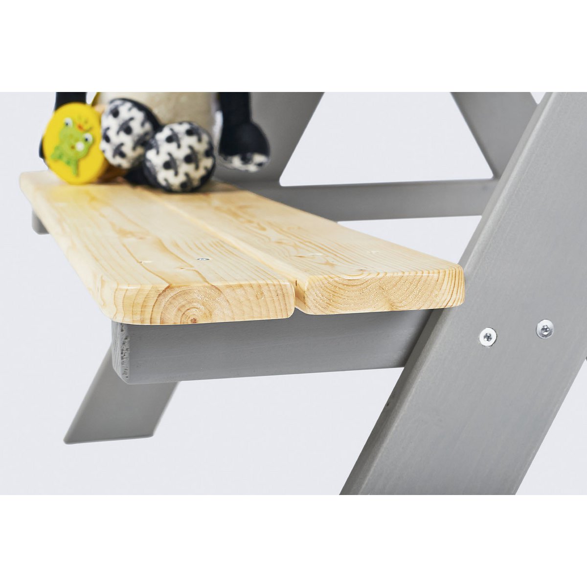Kinderpicknickbank Nicki – Grijze Buitenbank voor Kinderen - FamilyStuff