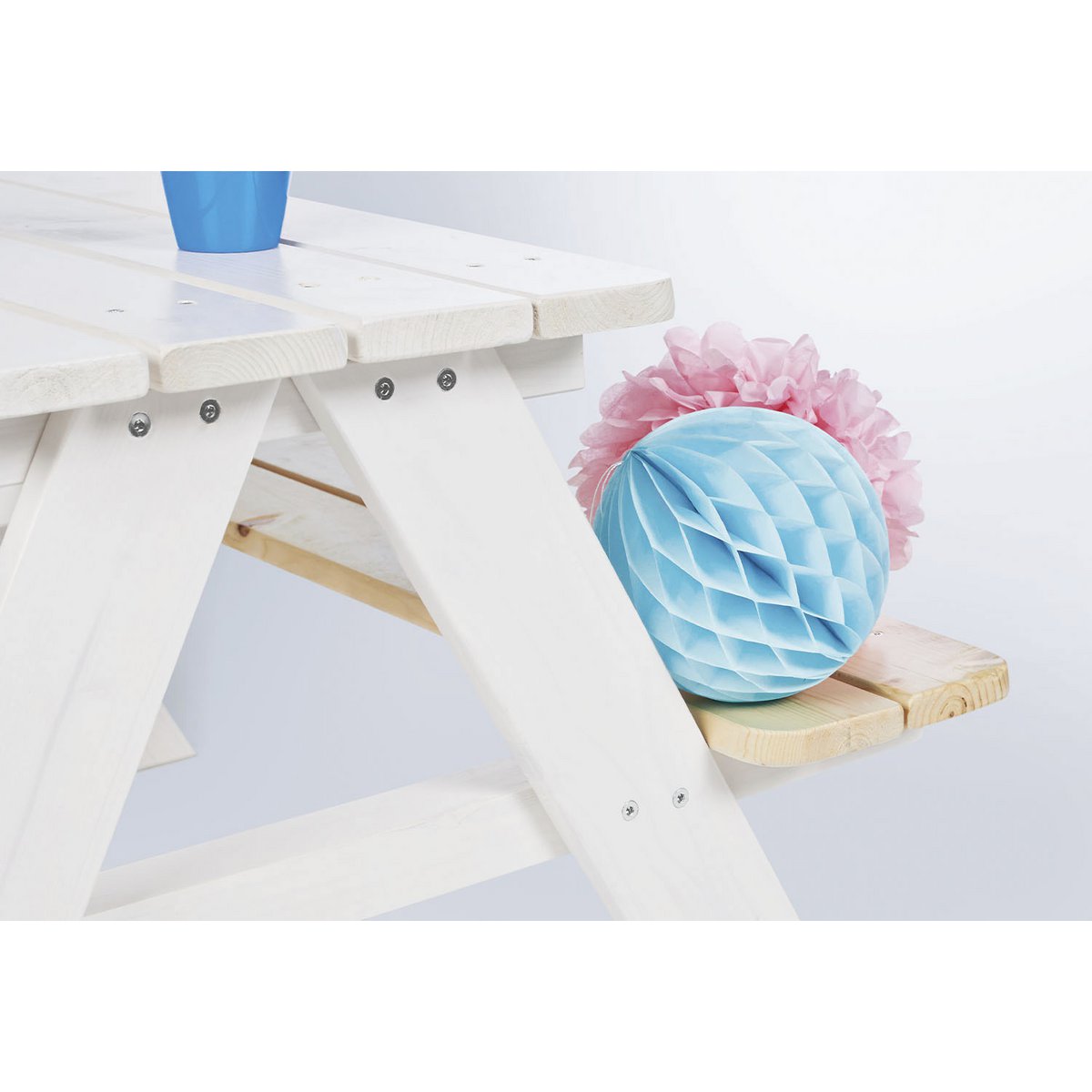 Kinderpicknicktafel Nicki – Witte 4 - zitter voor Buiten - FamilyStuff