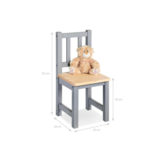 Kinderstoel Fenna - grijs/naturel - FamilyStuff