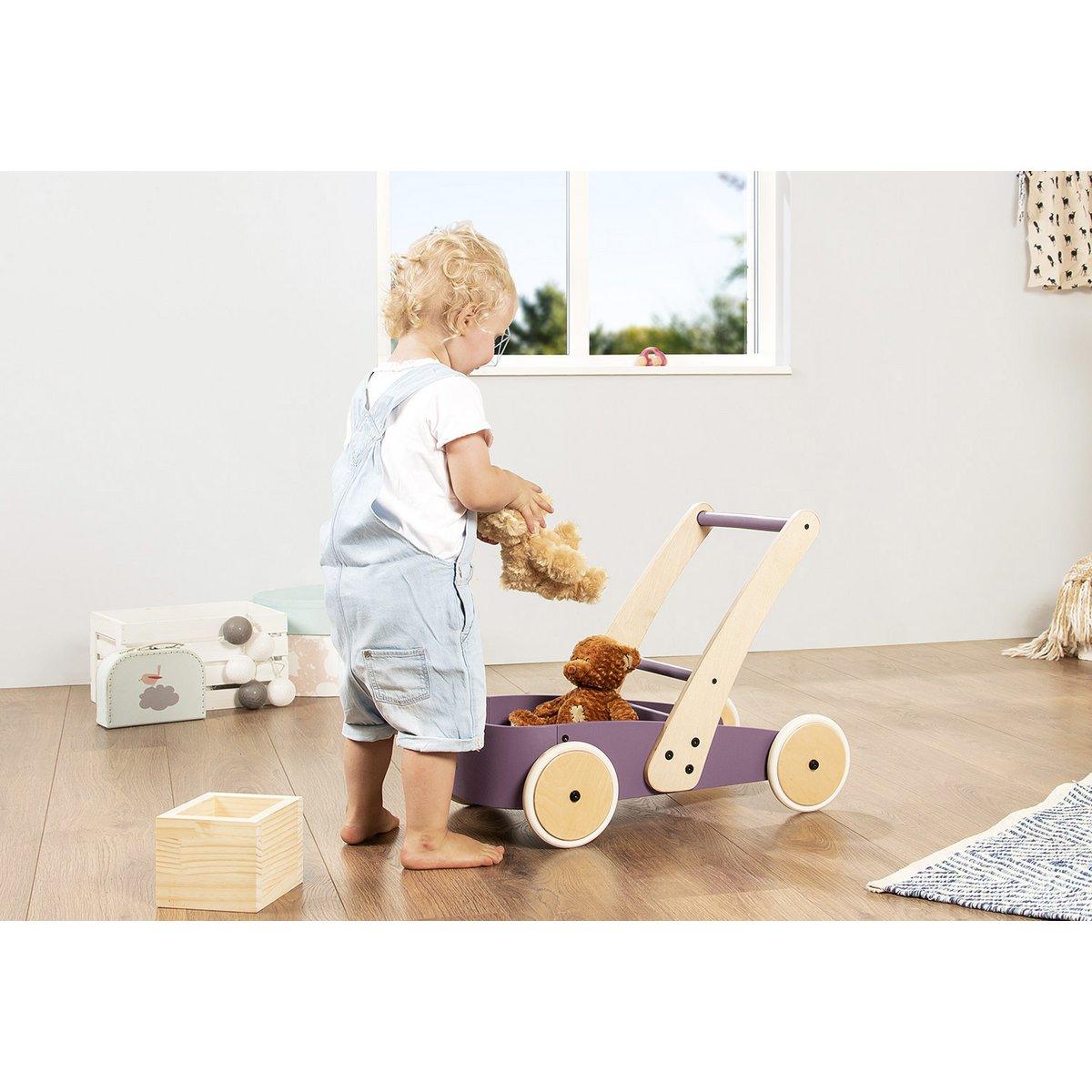 Loopwagen Fiete - paars - FamilyStuff