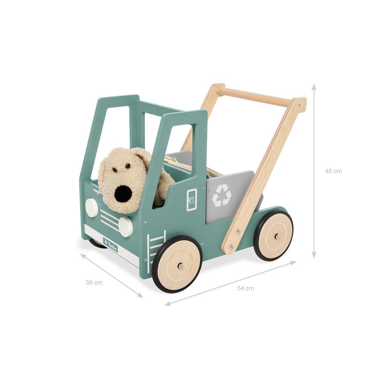 Loopwagen Fred - groen met kiepbak - FamilyStuff