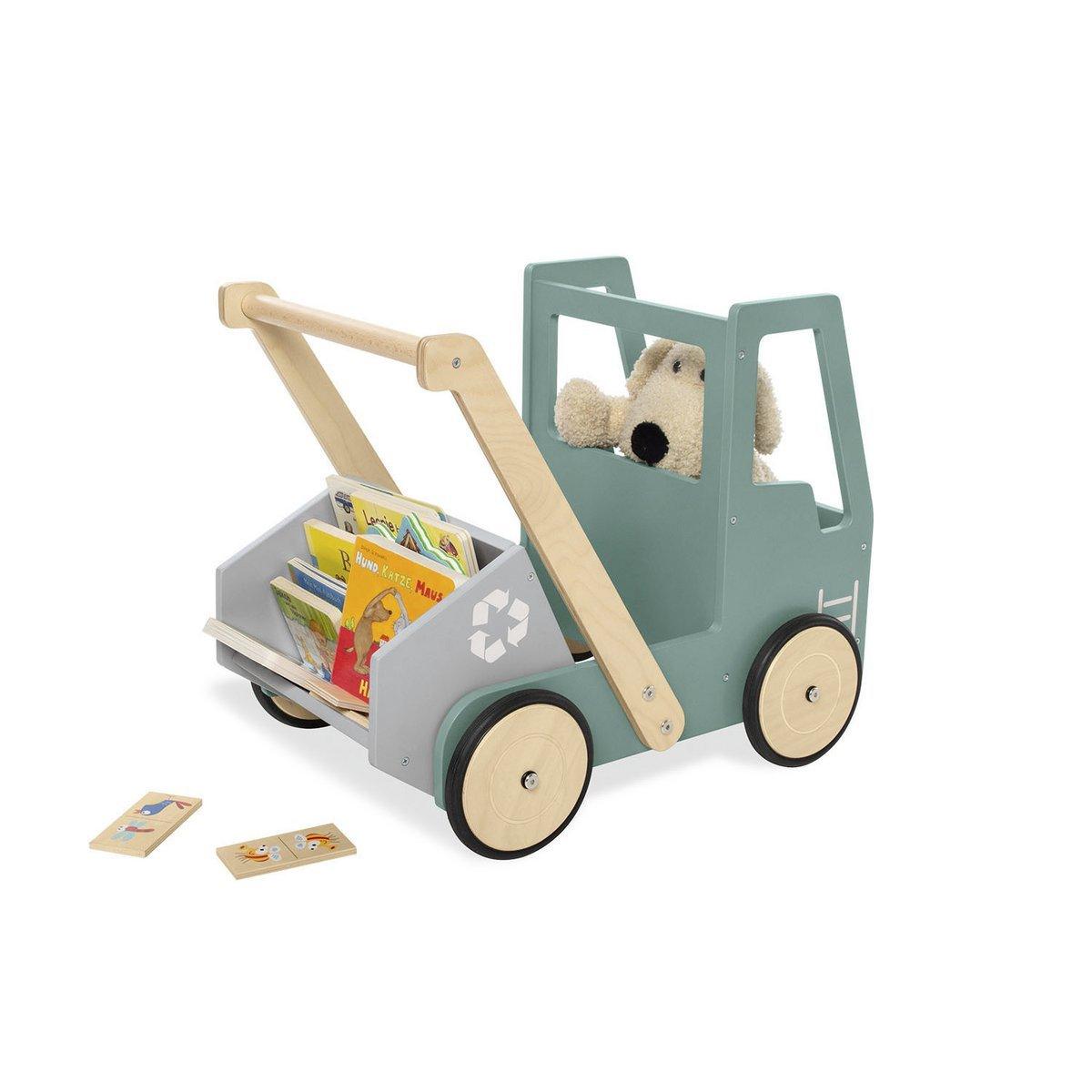 Loopwagen Fred - groen met kiepbak - FamilyStuff