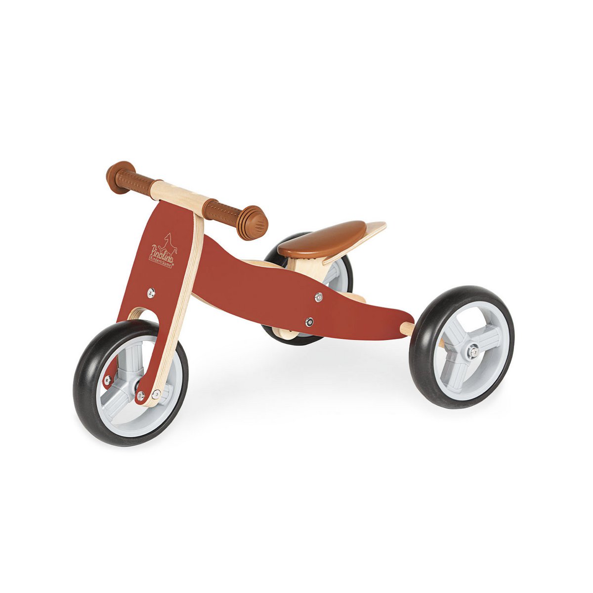 Mini driewieler Charlie - rood/naturel - FamilyStuff