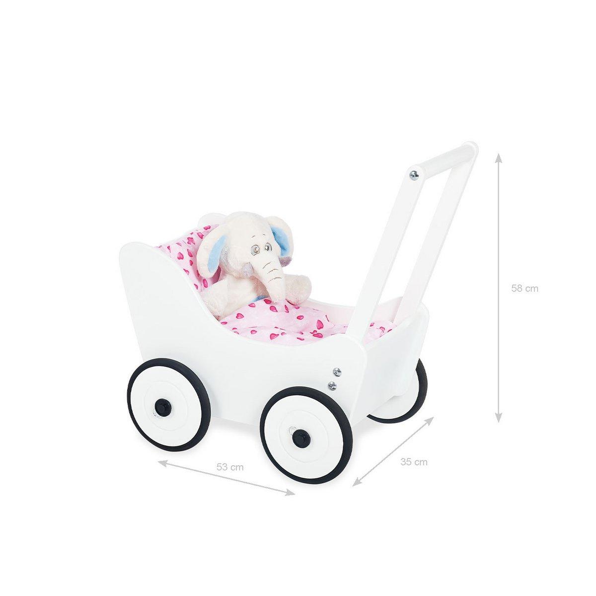 Poppenwagen Maria - wit - FamilyStuff