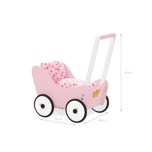 Poppenwagen Prinses Lea - roze - FamilyStuff