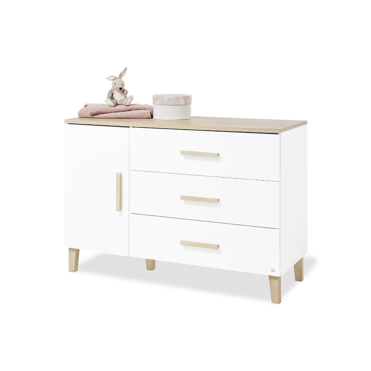 Babykamer 'lumi' 3 delig – Tijdloos design met extra ruimte en warme houtaccenten
