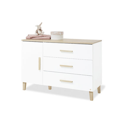 Babykamer 'lumi' 3 delig – Tijdloos design met extra ruimte en warme houtaccenten