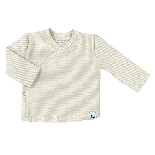 Overslagshirtje ribbel - beige - FamilyStuff