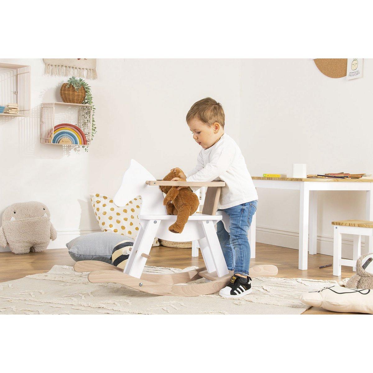 Hobbelpaard - wit/naturel - FamilyStuff