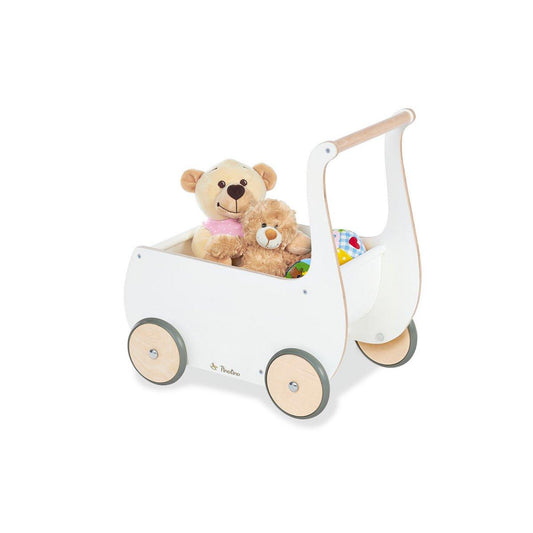 Poppenwagen Mette -wit - FamilyStuff