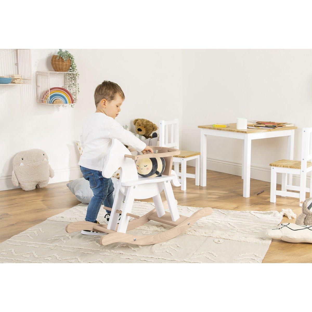 Hobbelpaard - wit/naturel - FamilyStuff