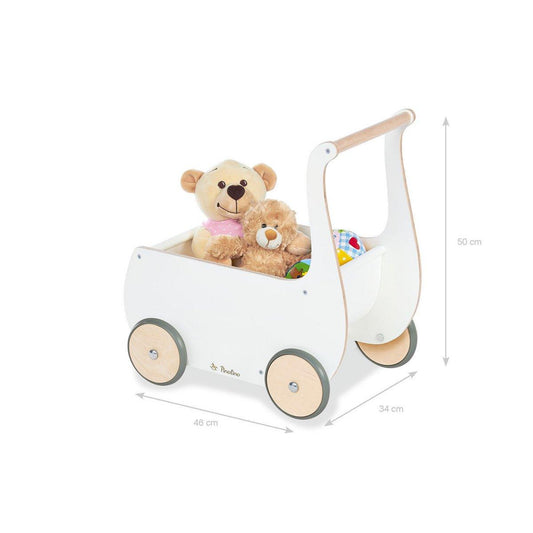 Poppenwagen Mette -wit - FamilyStuff