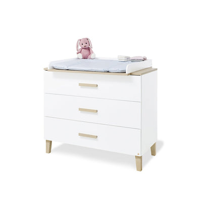 Babykamer Set Lumi - 3 - delig: Ledikant, Brede Commode & Grote Kledingkast - FamilyStuff