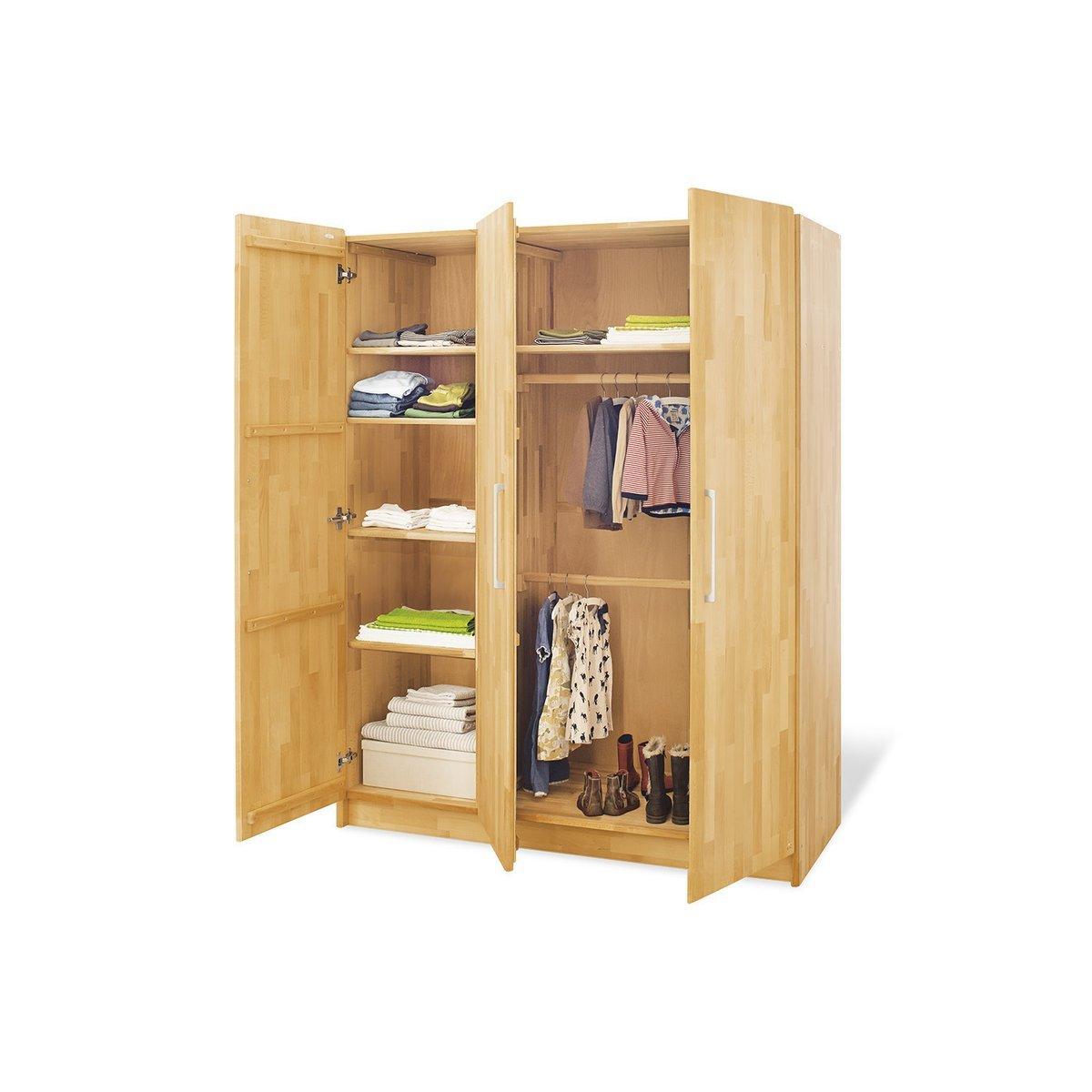 Babykamerset Natura – Ledikant, Brede Commode, 3 - Deurs Kledingkast - FamilyStuff