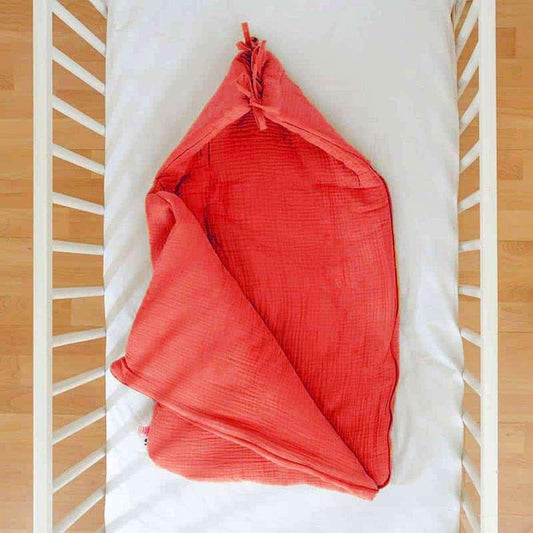 Babynest van Biologisch Katoen - rood - FamilyStuff