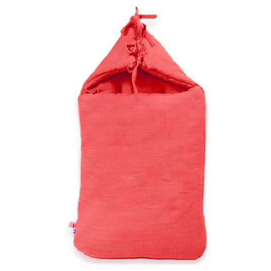 Babynest van Biologisch Katoen - rood - FamilyStuff
