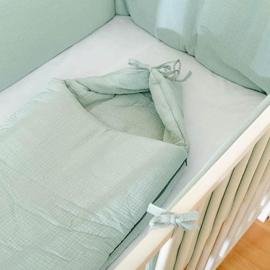 Groene Babynest van Biologisch Katoen - Slaapzak voor Ultiem Comfort - FamilyStuff