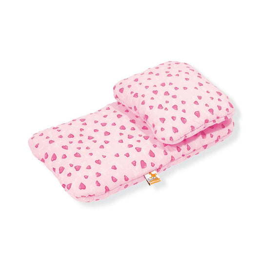 Beddengoedset voor poppenwagen roze, 2 delig - FamilyStuff