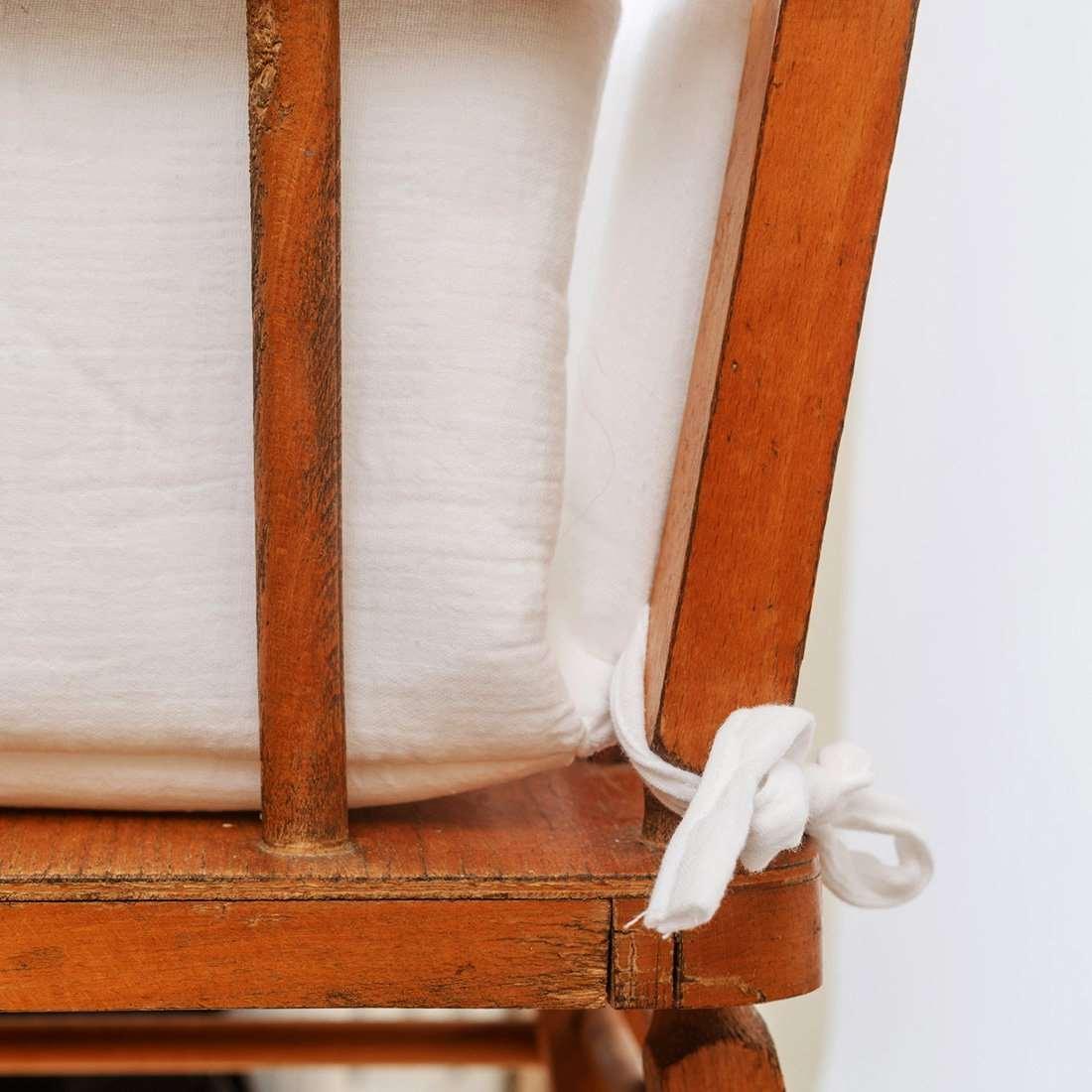 Kinderstoelkussen wit gemaakt van biokatoen - FamilyStuff