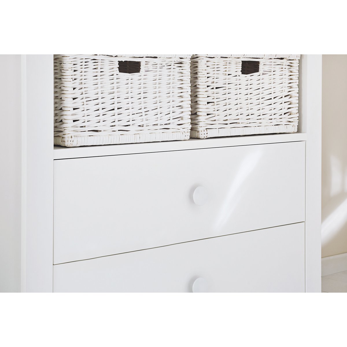 Complete babykamer set Florentina extra breed - Wit met ledikant, extra brede commode & kledingkast - FamilyStuff