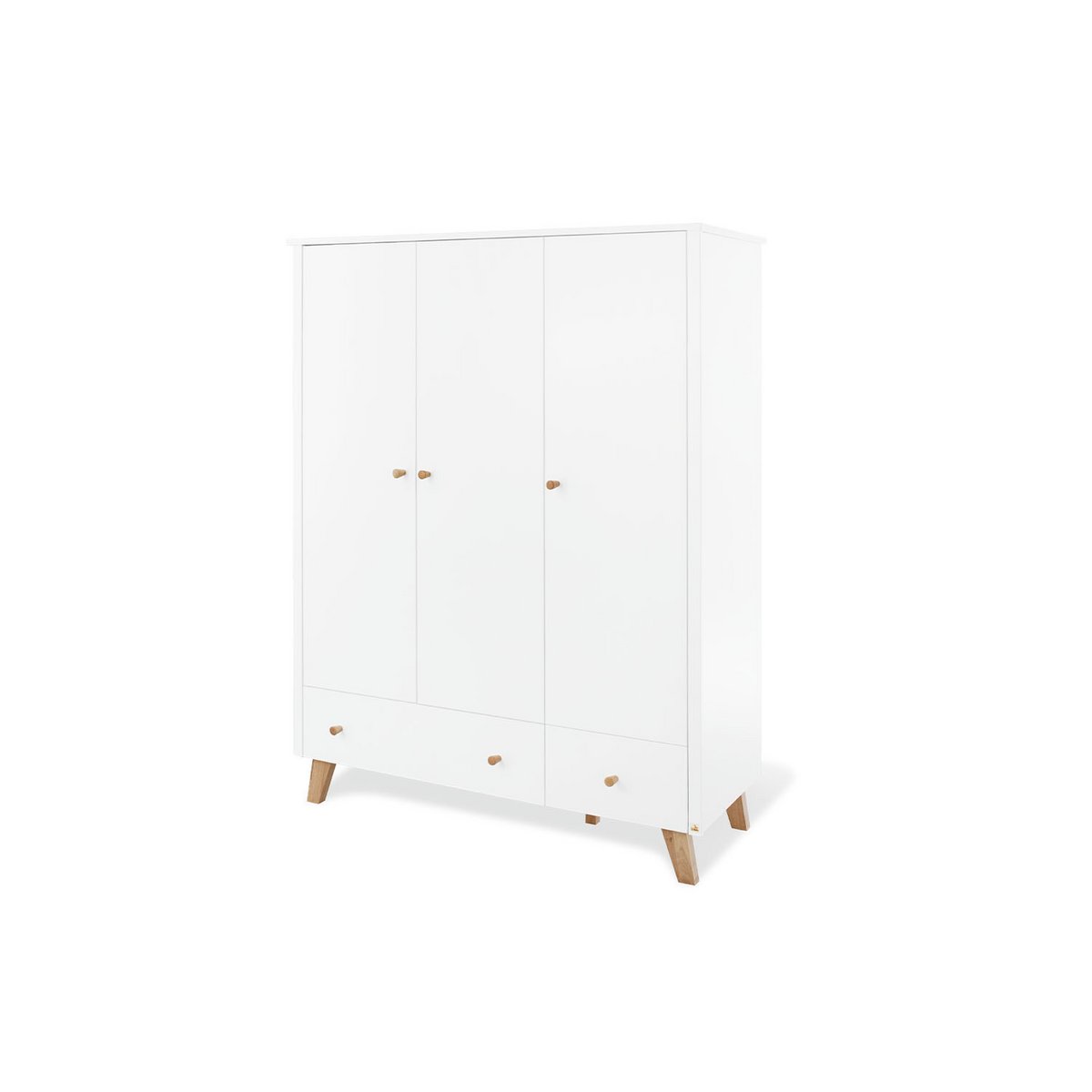 Complete babykamer set Pan extra breed groot - Wit met ledikant, commode & kledingkast - FamilyStuff