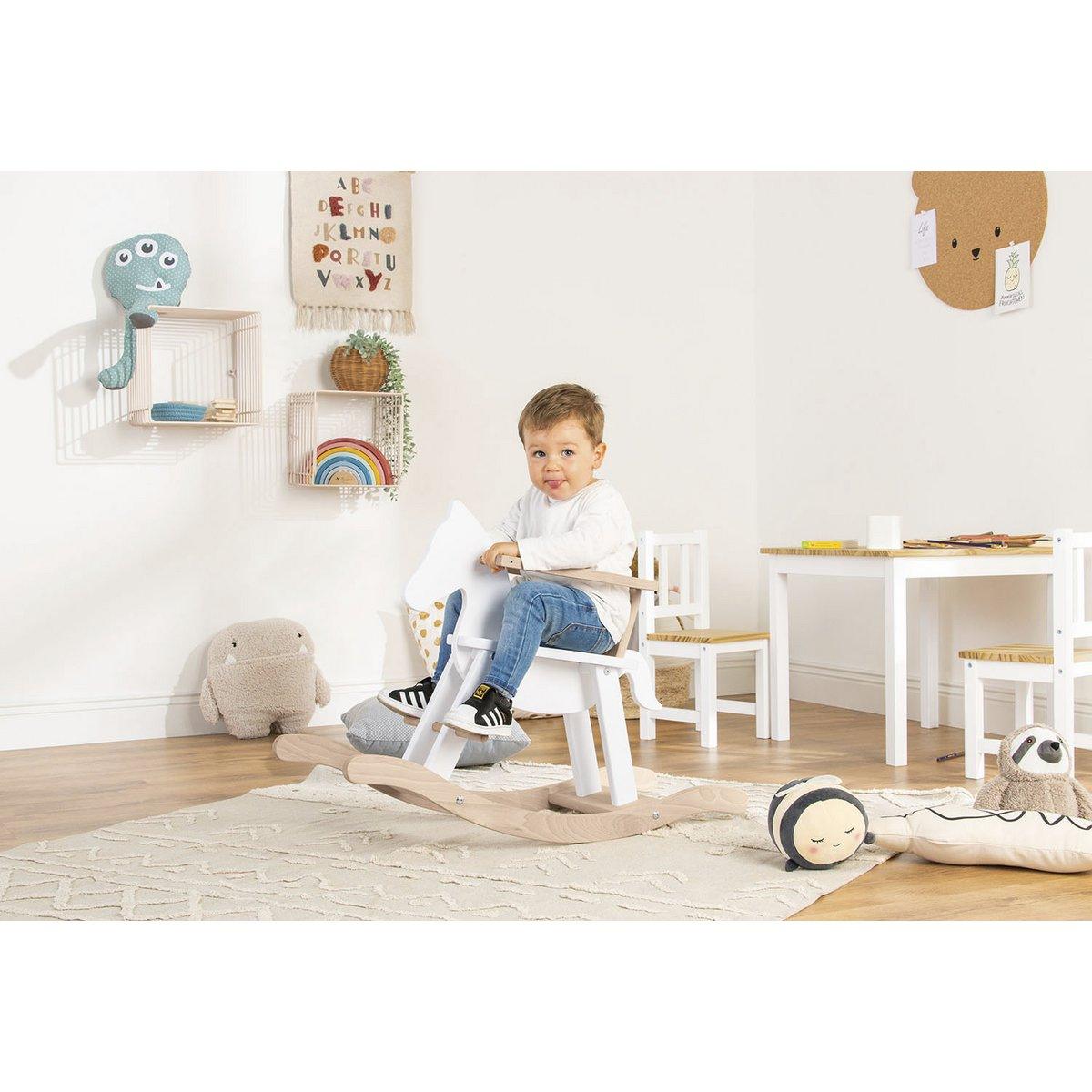 Hobbelpaard - wit/naturel - FamilyStuff