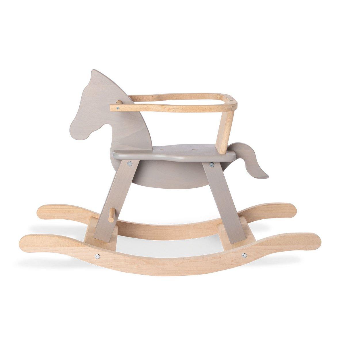 Hobbelpaard - grijs/hout - FamilyStuff