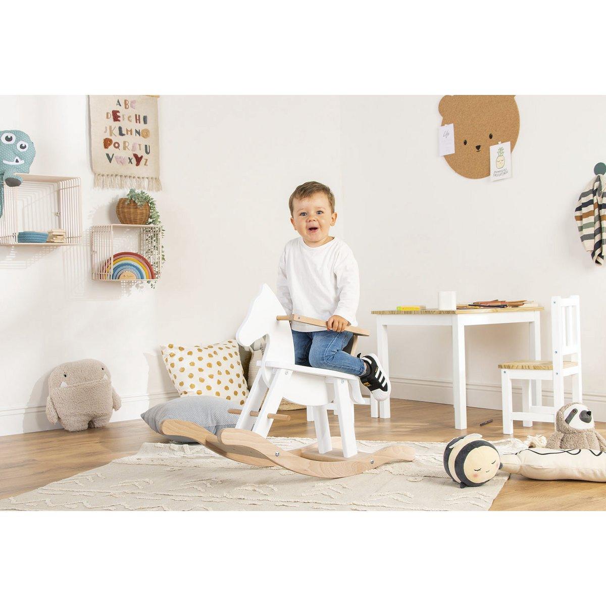 Hobbelpaard - wit/naturel - FamilyStuff